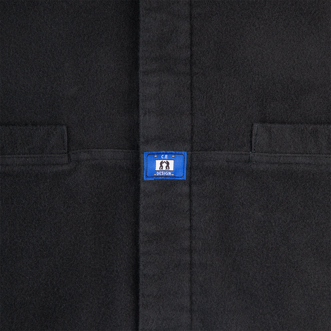 BRUSHED COTTON DESIGN BIG SHIRT BLACK