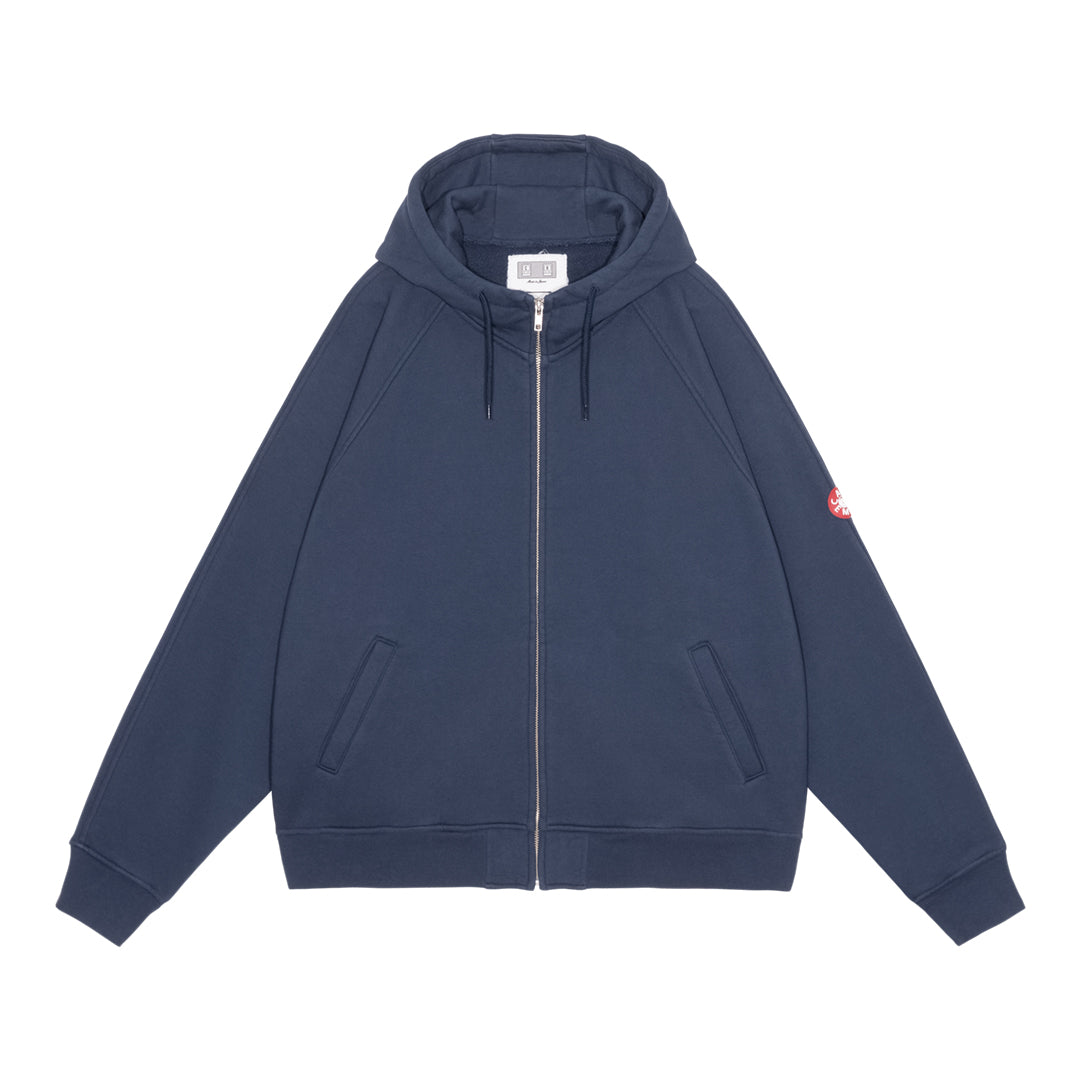 SOLID BIG HEAVY ZIP HOODY NAVY