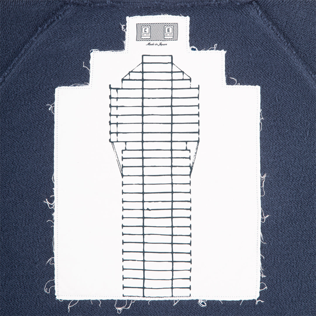 SOLID BIG HEAVY ZIP HOODY NAVY