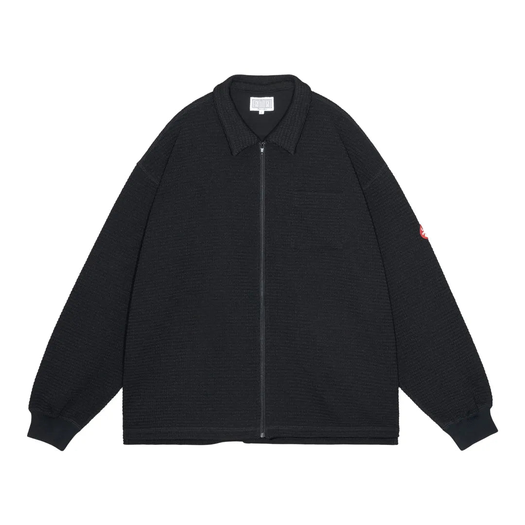 WAFFLE PE JERSEY ZIP SHIRT