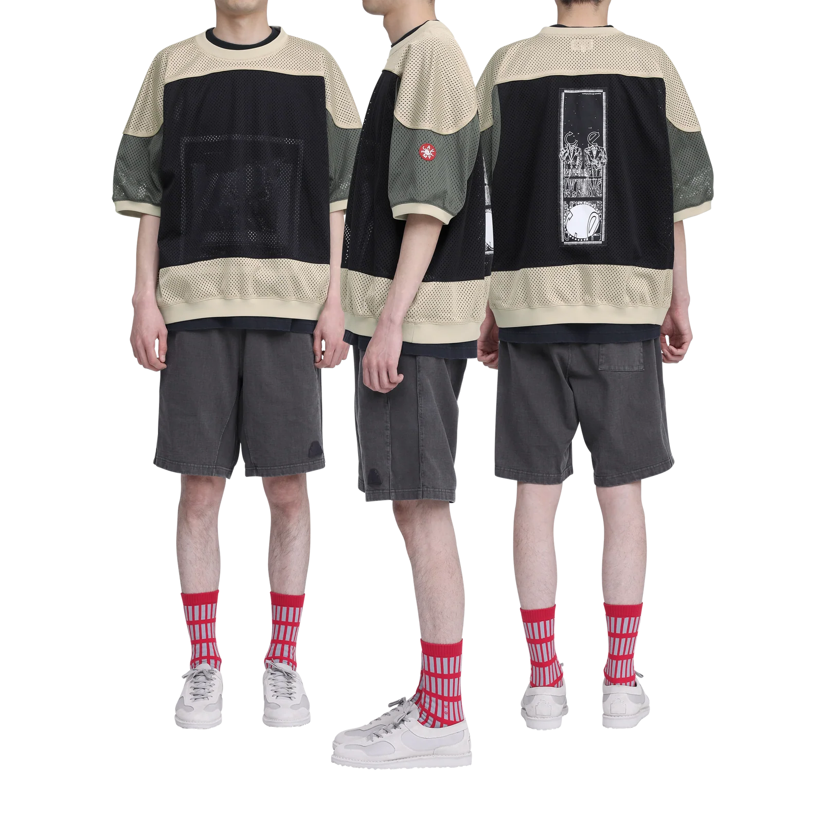 MD Temporal Distortion MESH SS TOP BEIGE