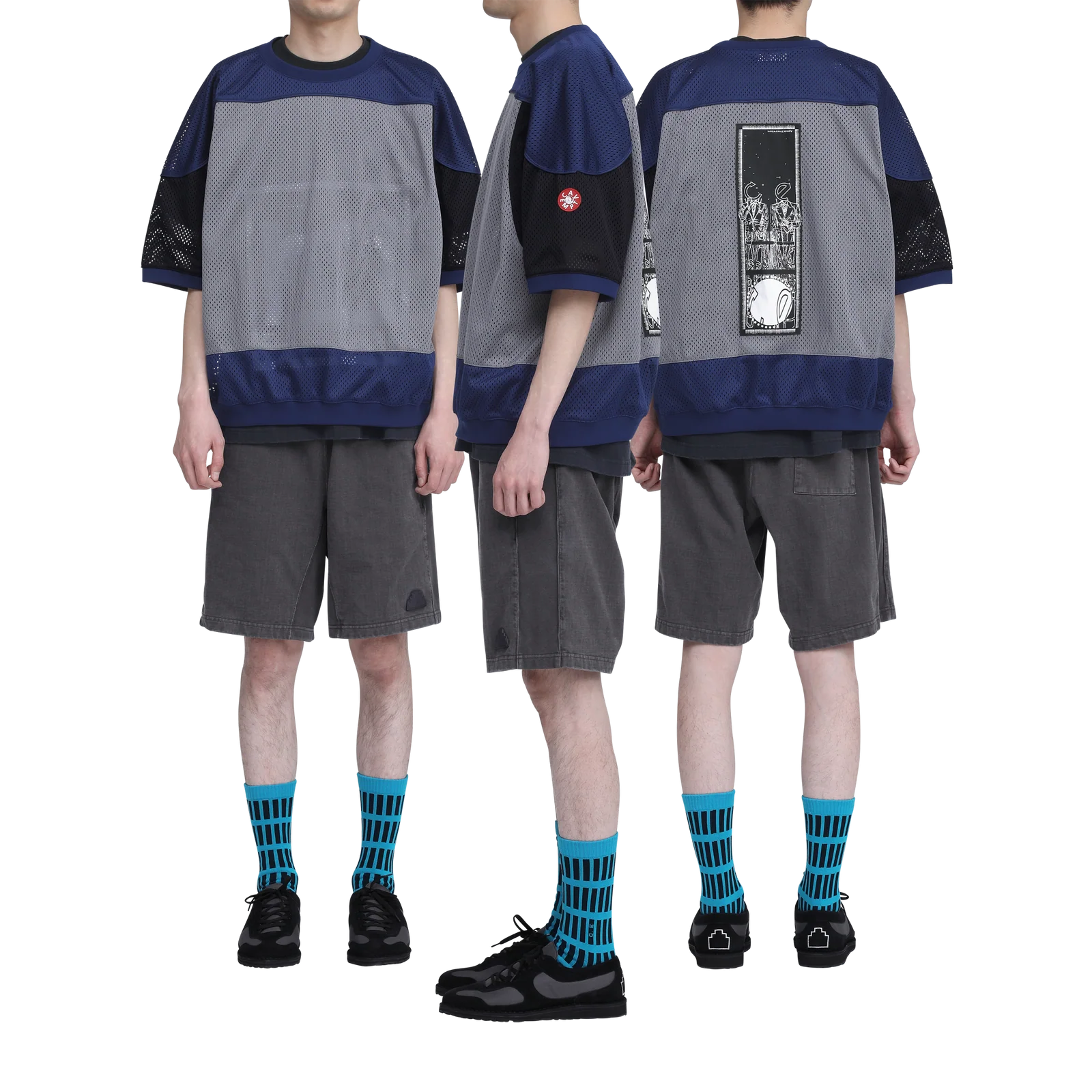 MD Temporal Distortion MESH SS TOP NAVY