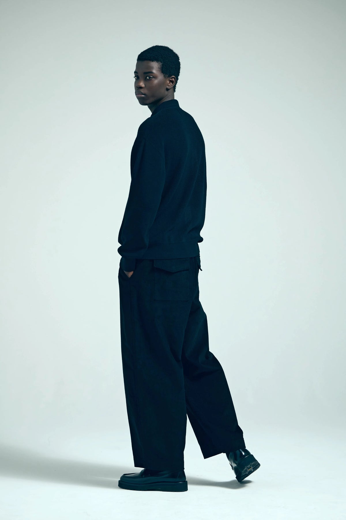 COLLARED KNIT MAFIA SHIRT