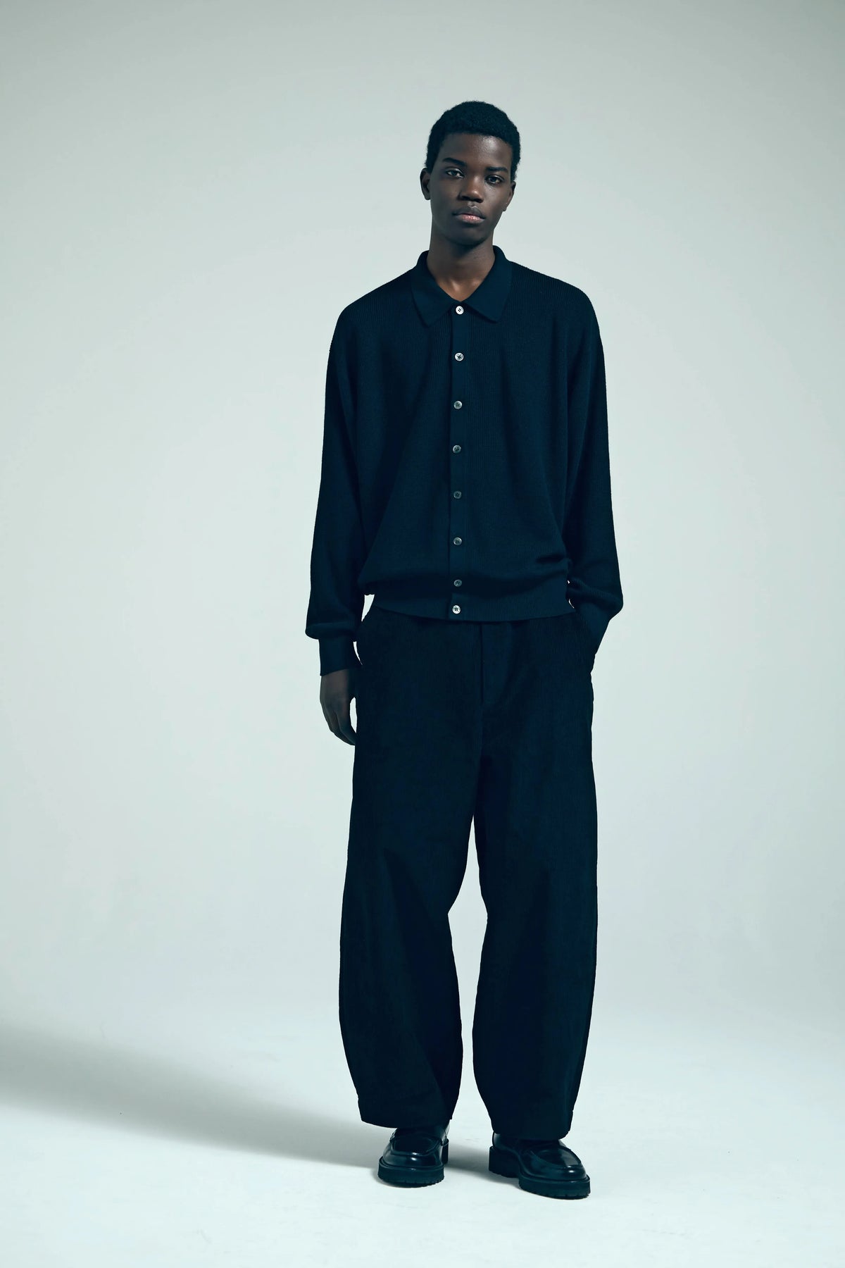 COLLARED KNIT MAFIA SHIRT