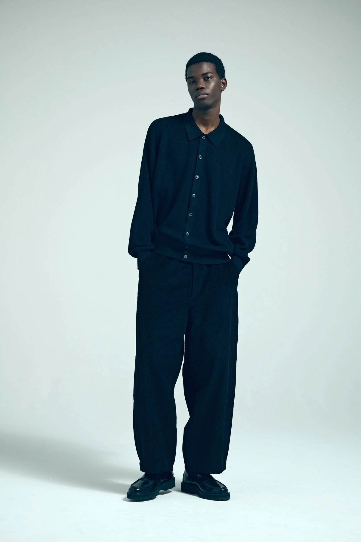 COLLARED KNIT MAFIA SHIRT
