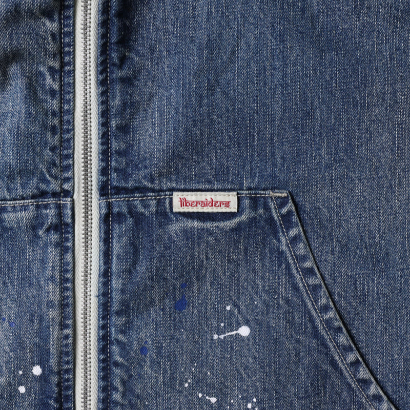 DENIM ZIP HOODIE