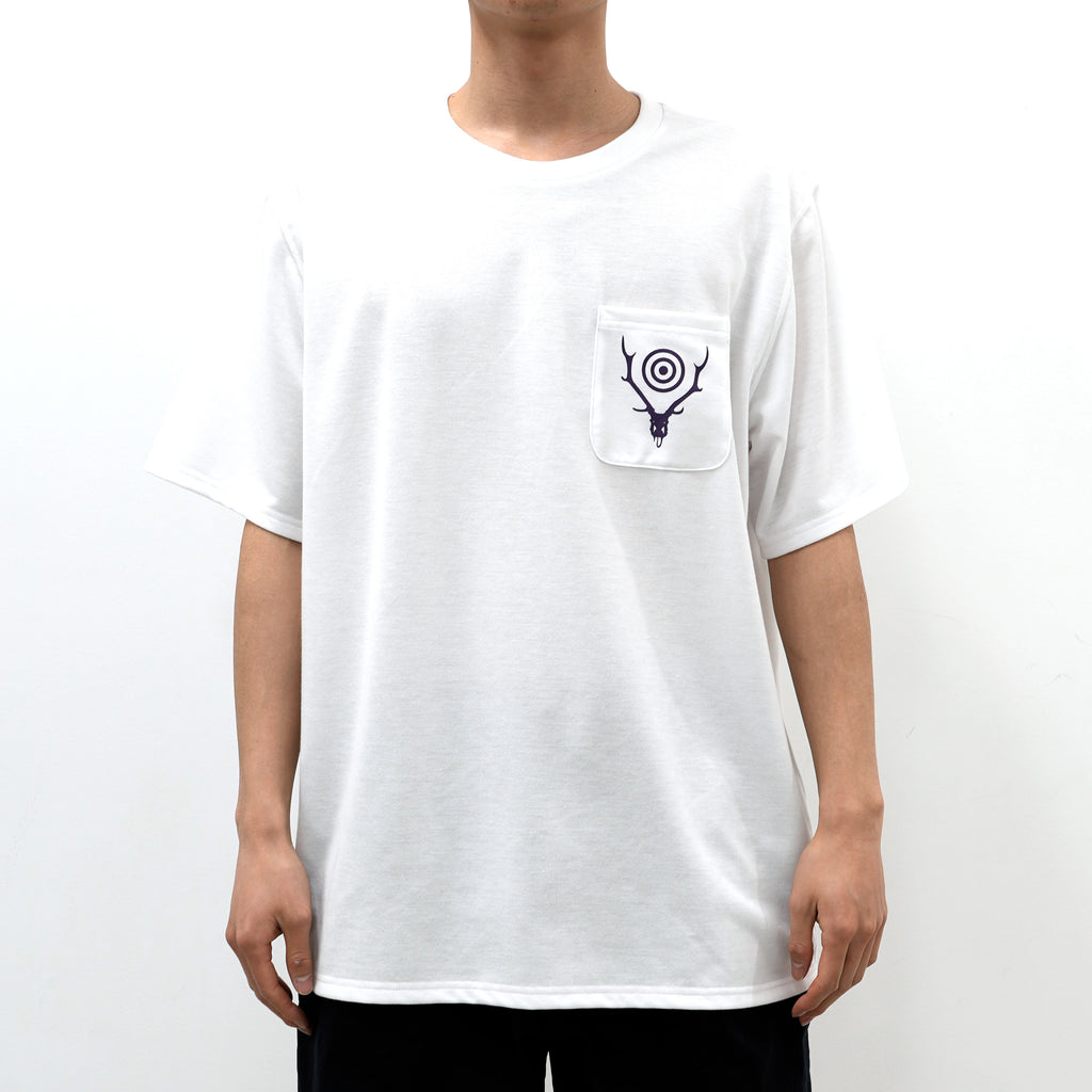 South2 West8 / S/S Round Pocket Tee - Circle Horn