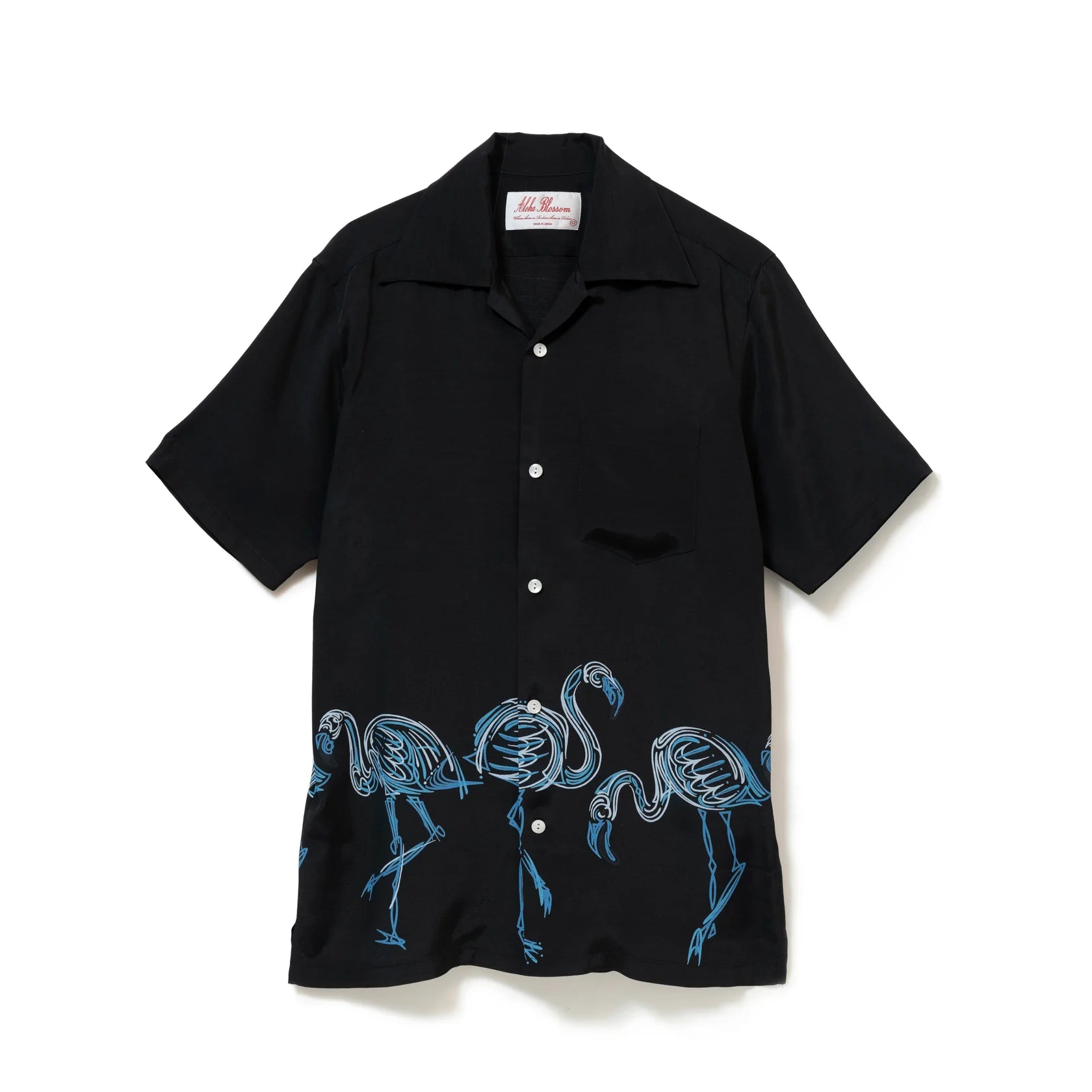 FLAMINGO SHORT SLEEVE - BLACK×BLUE
