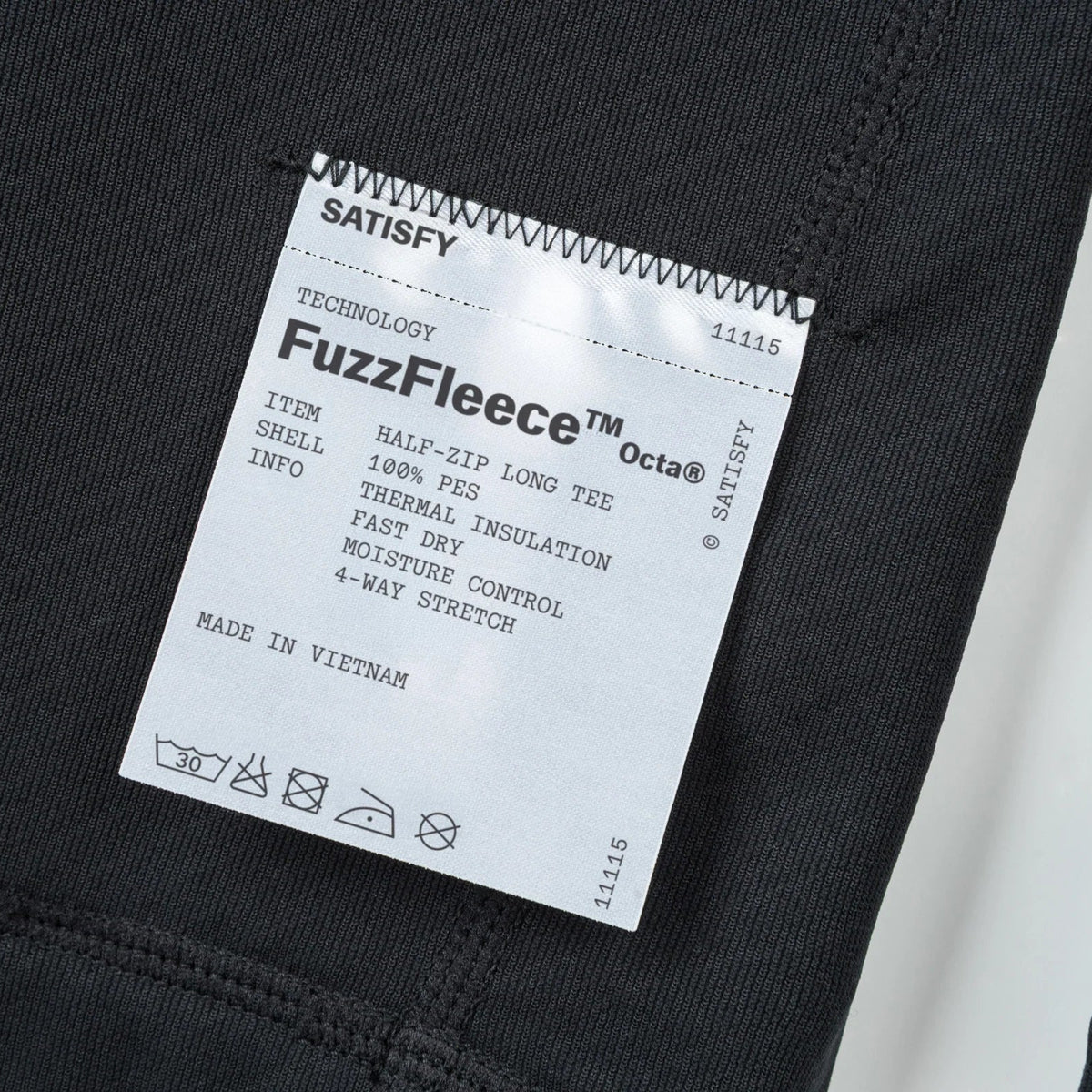 FuzzFleece Octa Half Zip Long Tee