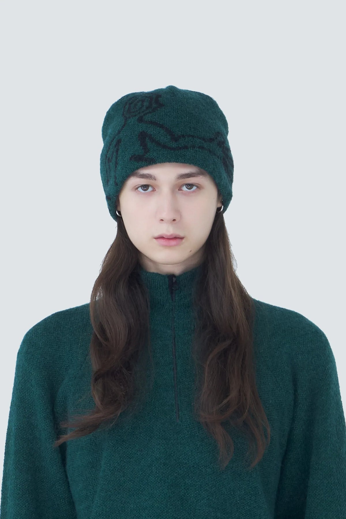 MASCOT MOHAIR MEXED BEANIE [5COLORS]