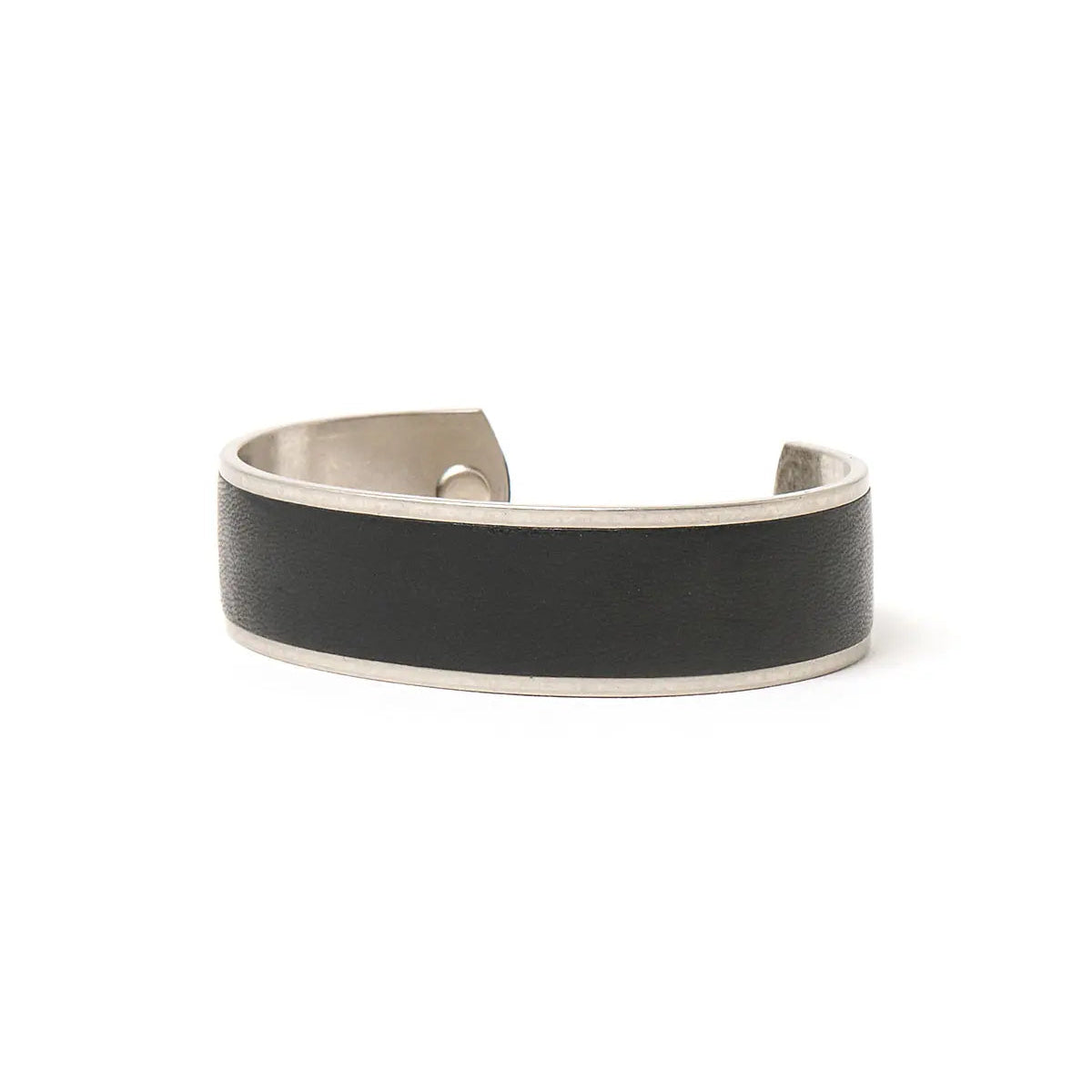 BRASS BRACELET WIDE with HORSE LEATHER