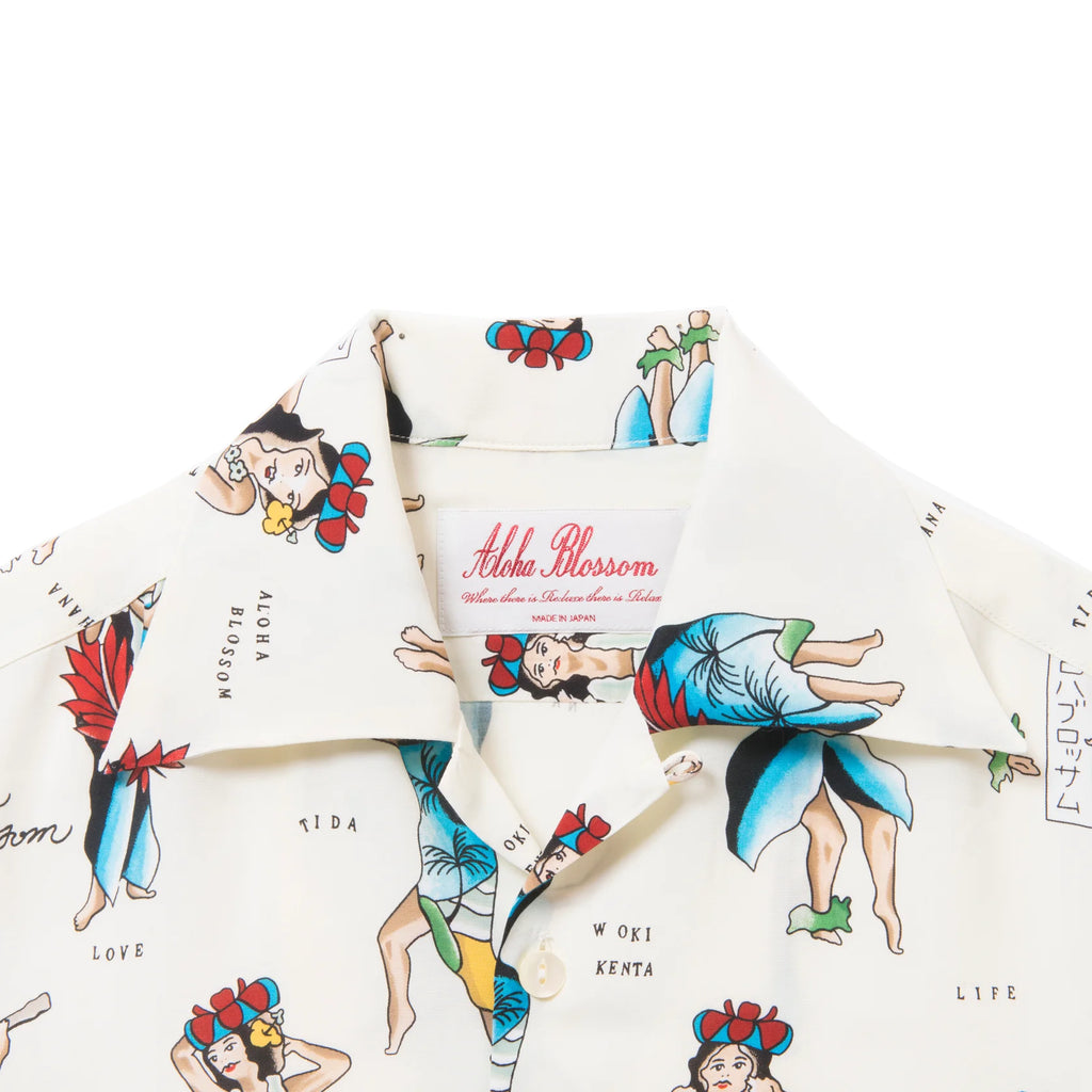 HULA GIRL SHORT SLEEVE - NATURAL WHITE
