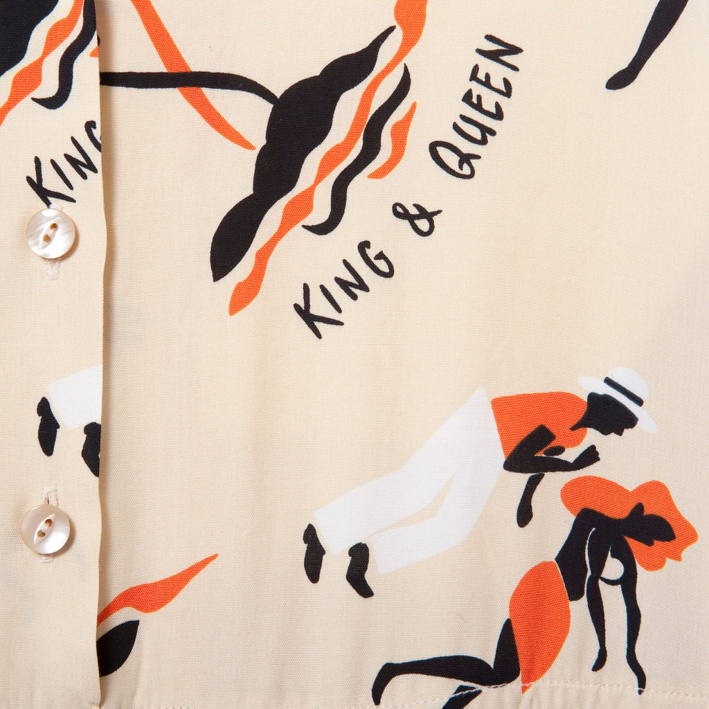 KING & QUEEN SHORT SLEEVE - BEIGE
