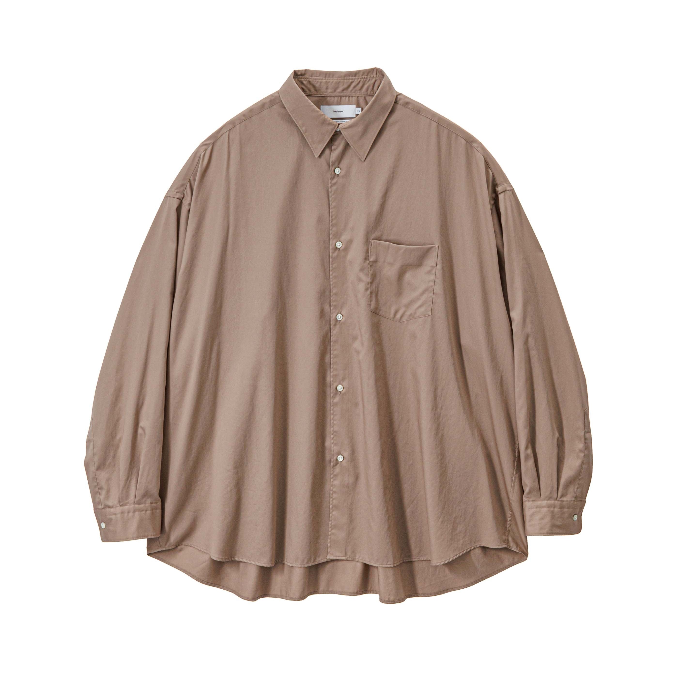Silicon Poplin Oversized Regular Collar Shirt [2 COLORS]