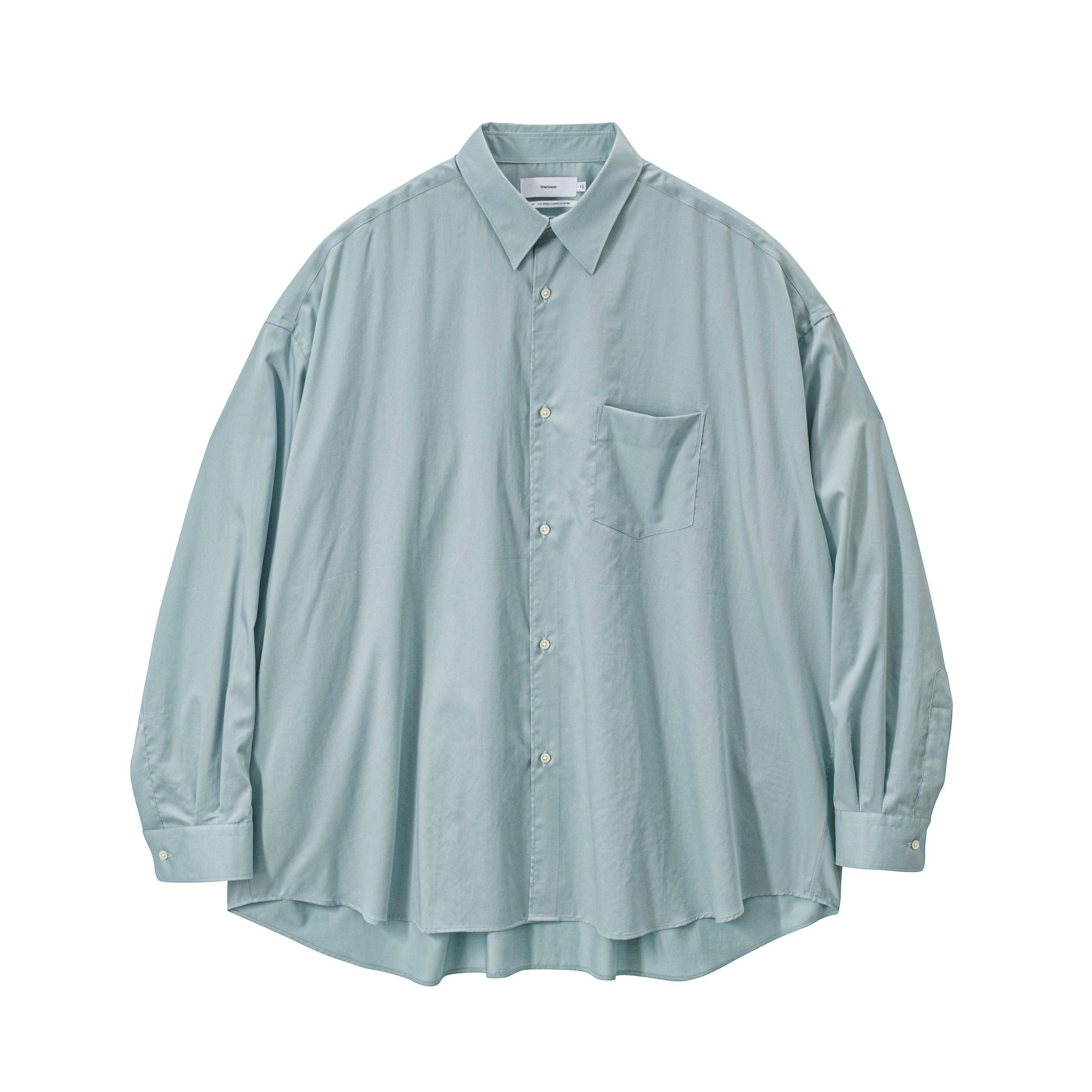 Silicon Poplin Oversized Regular Collar Shirt [2 COLORS]