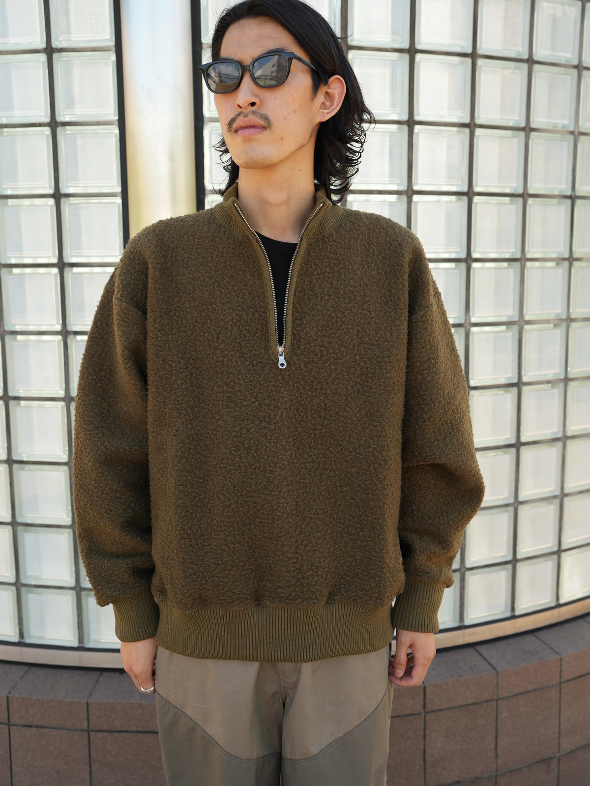 NAPPER HALF-ZIP KNIT SWEAT [3 COLORS]