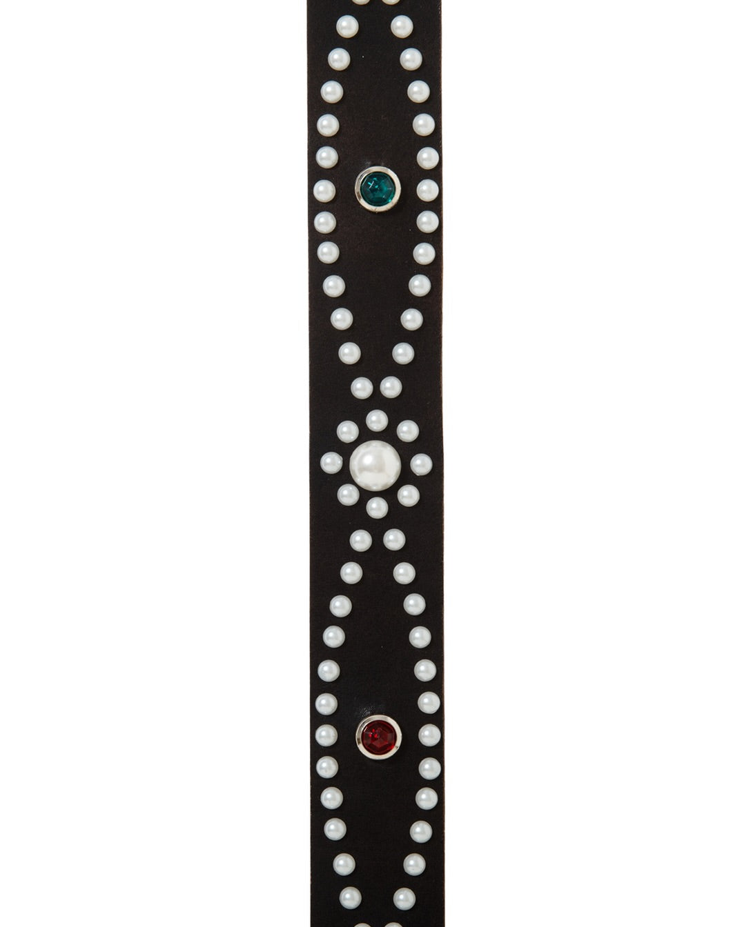 PEARL STUDS LEATHER BELT 25mm