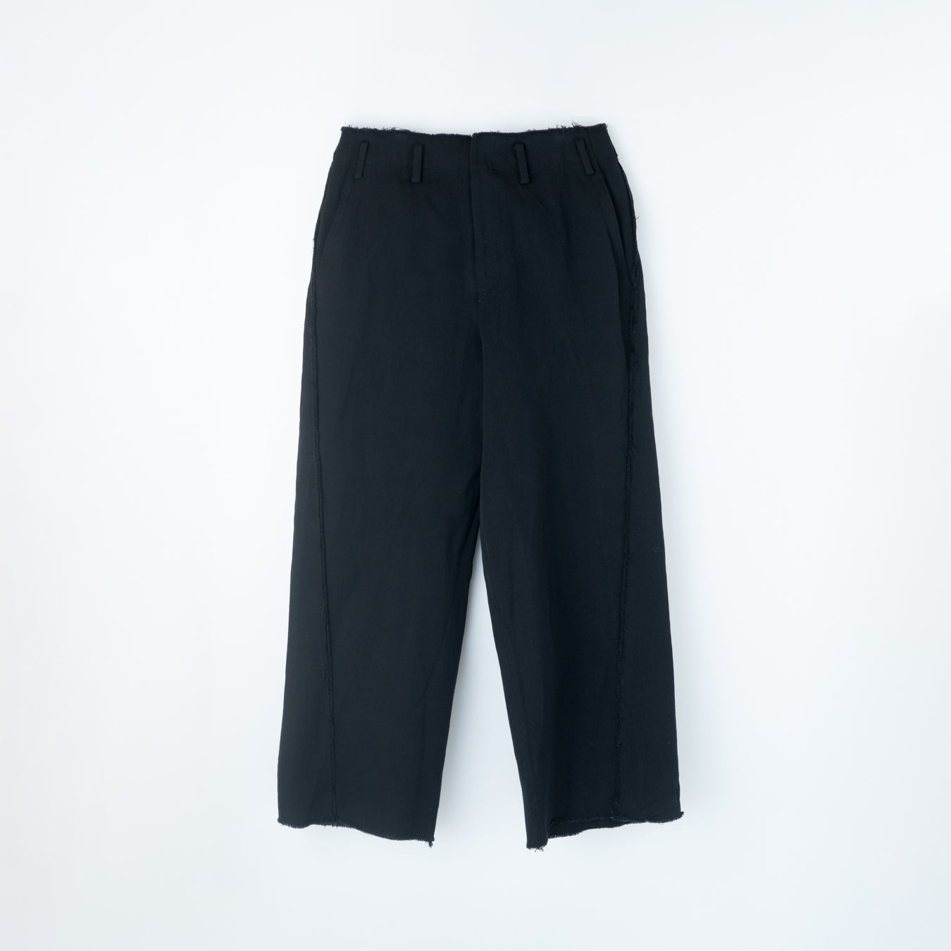 WOOL/LINEN SHIFTED SIDE SEAM TROUSERS