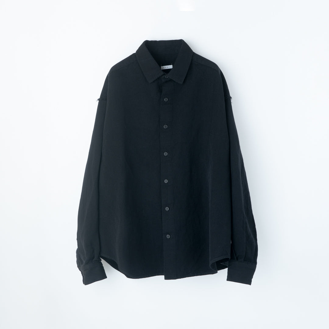 WOOL/LINEN WIDE SHIRT