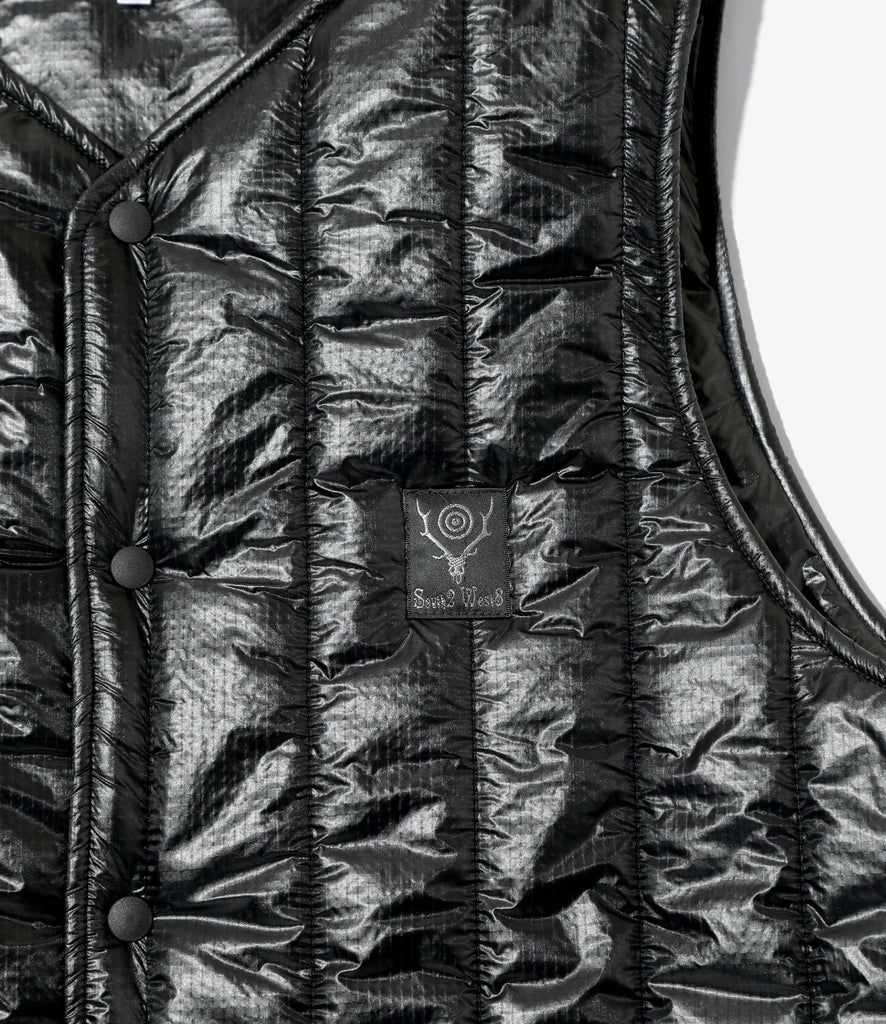 South2 West8 / Quilted Crew Neck Vest - Nylon Ripstop