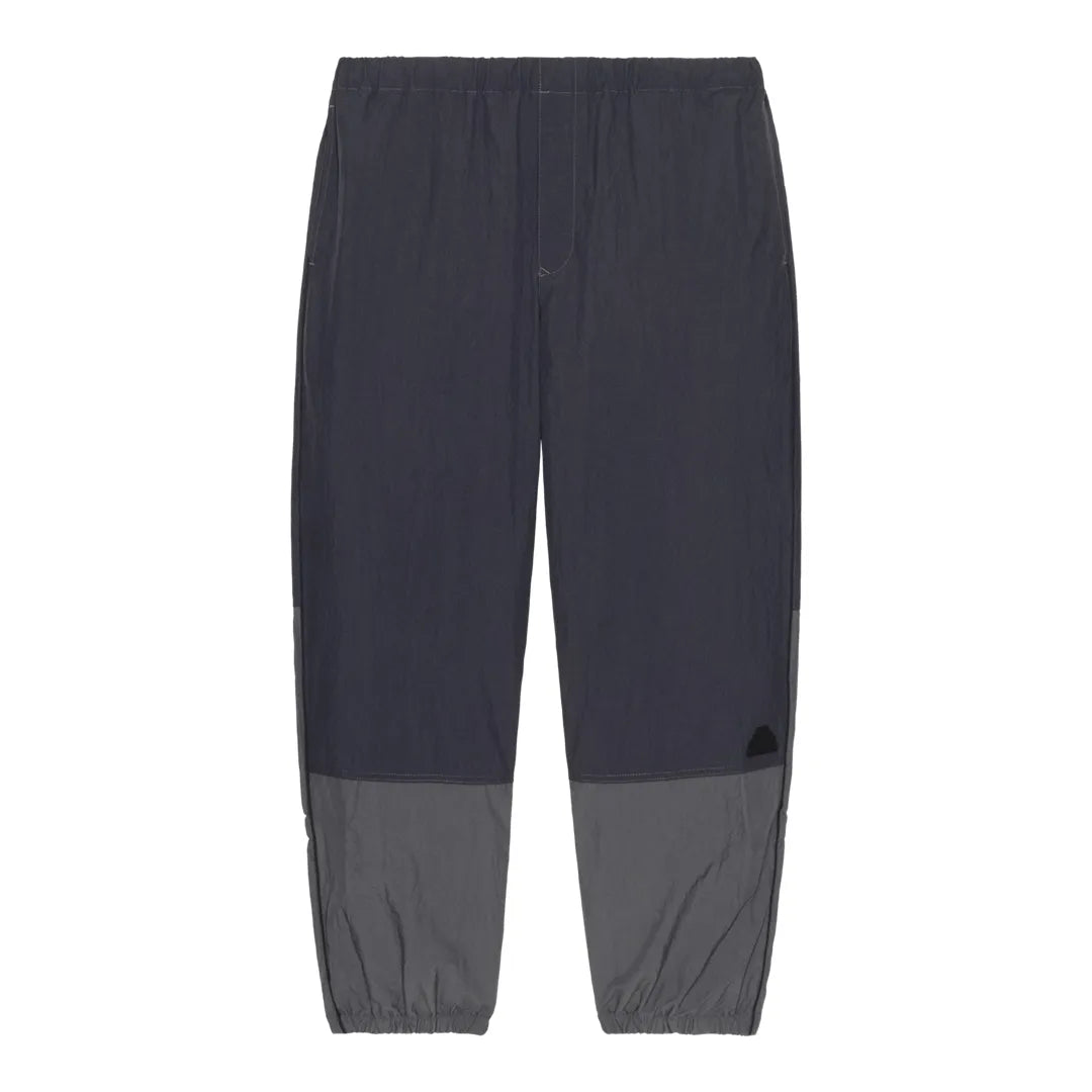 NYLON SPLIT WARM UP PANTS BLACK