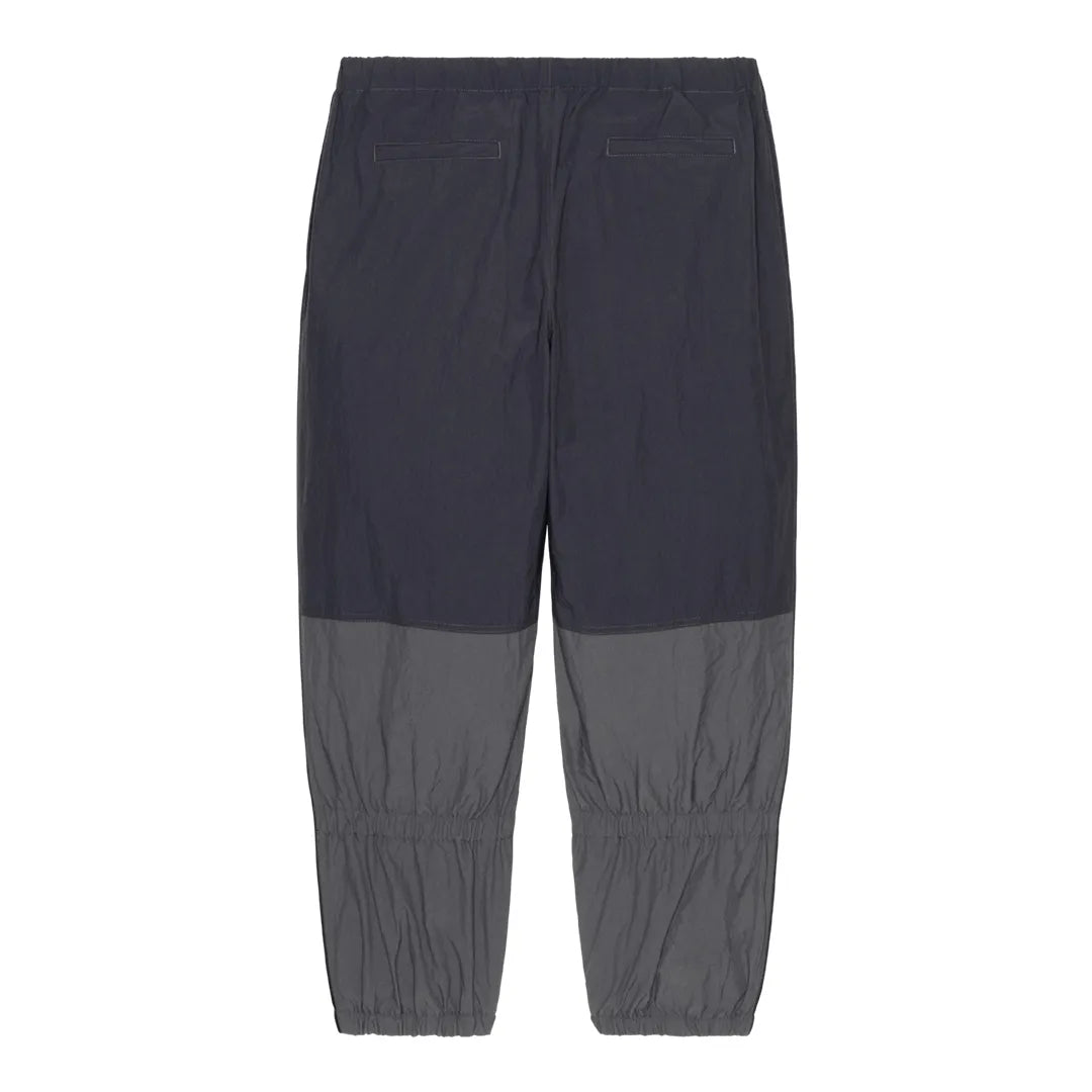 NYLON SPLIT WARM UP PANTS BLACK