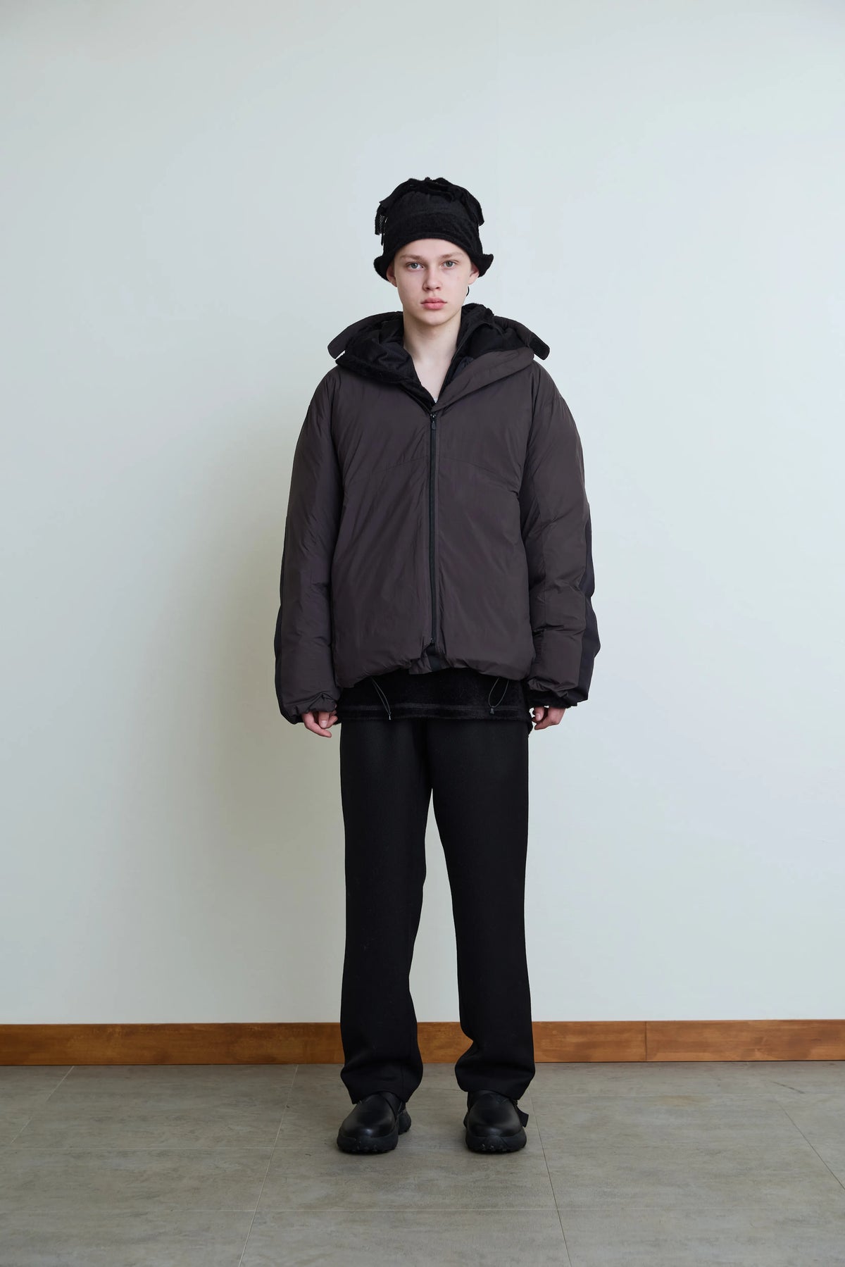 ORGANIZED HOODED PADDED BLOUSON / NYLON TAFFETA