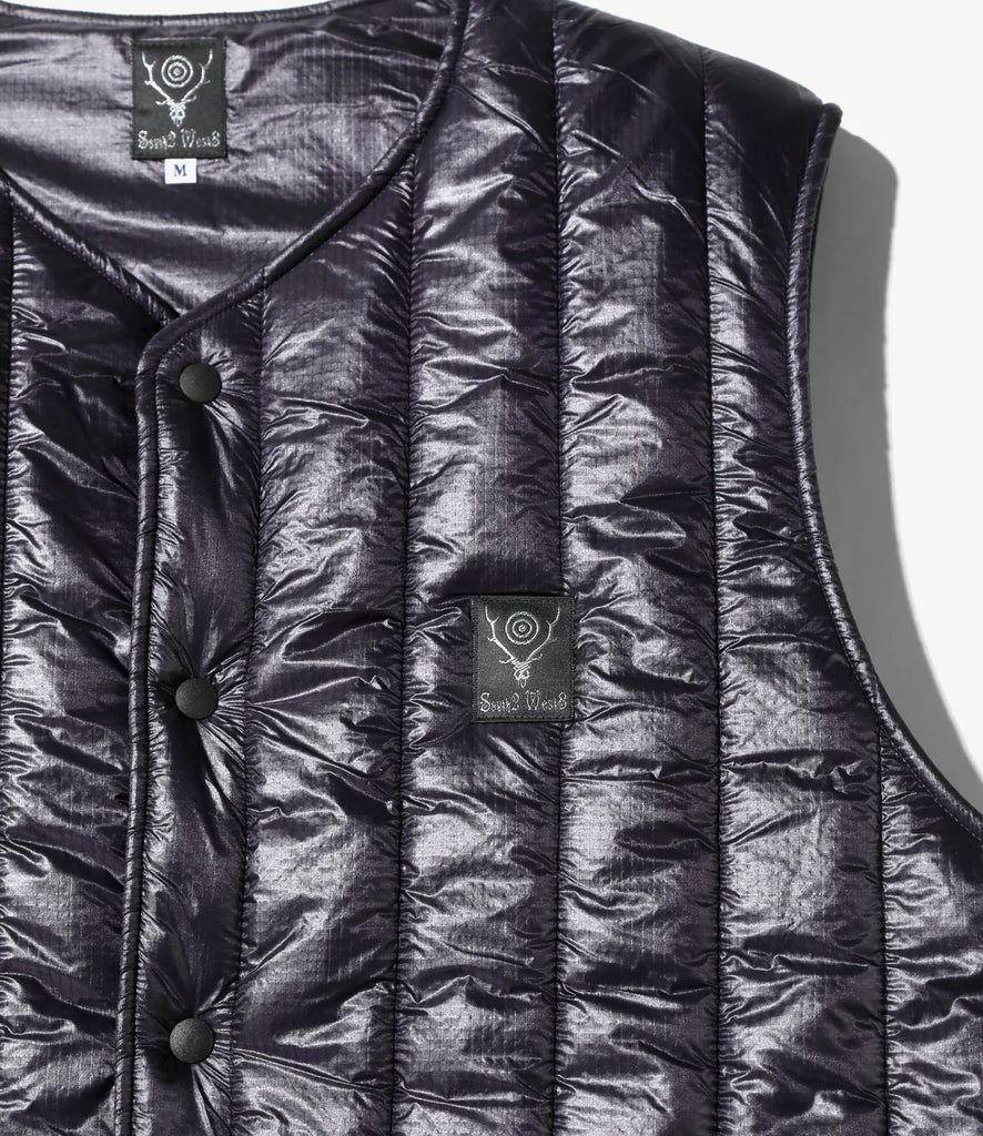 South2 West8 / Quilted Crew Neck Vest - Nylon Ripstop