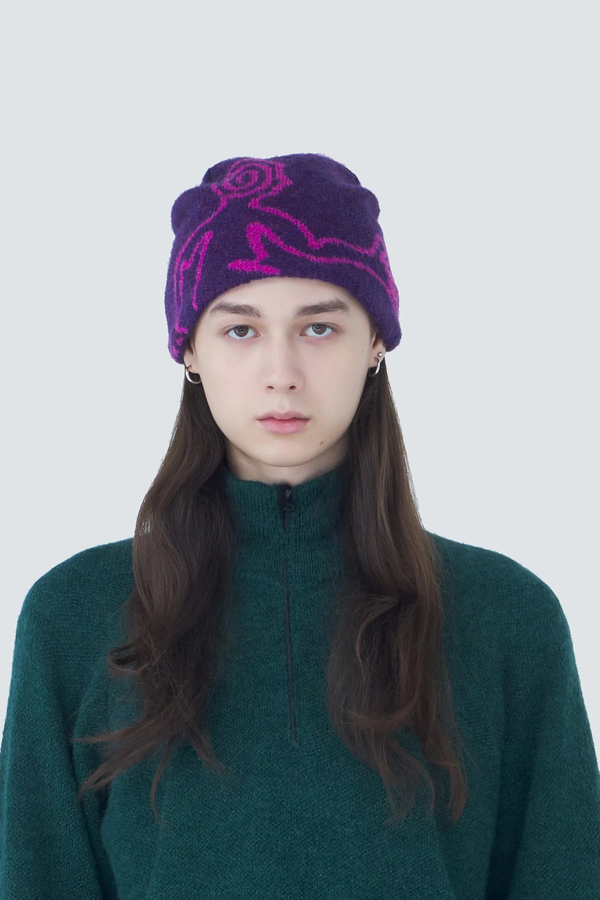MASCOT MOHAIR MEXED BEANIE [5COLORS]