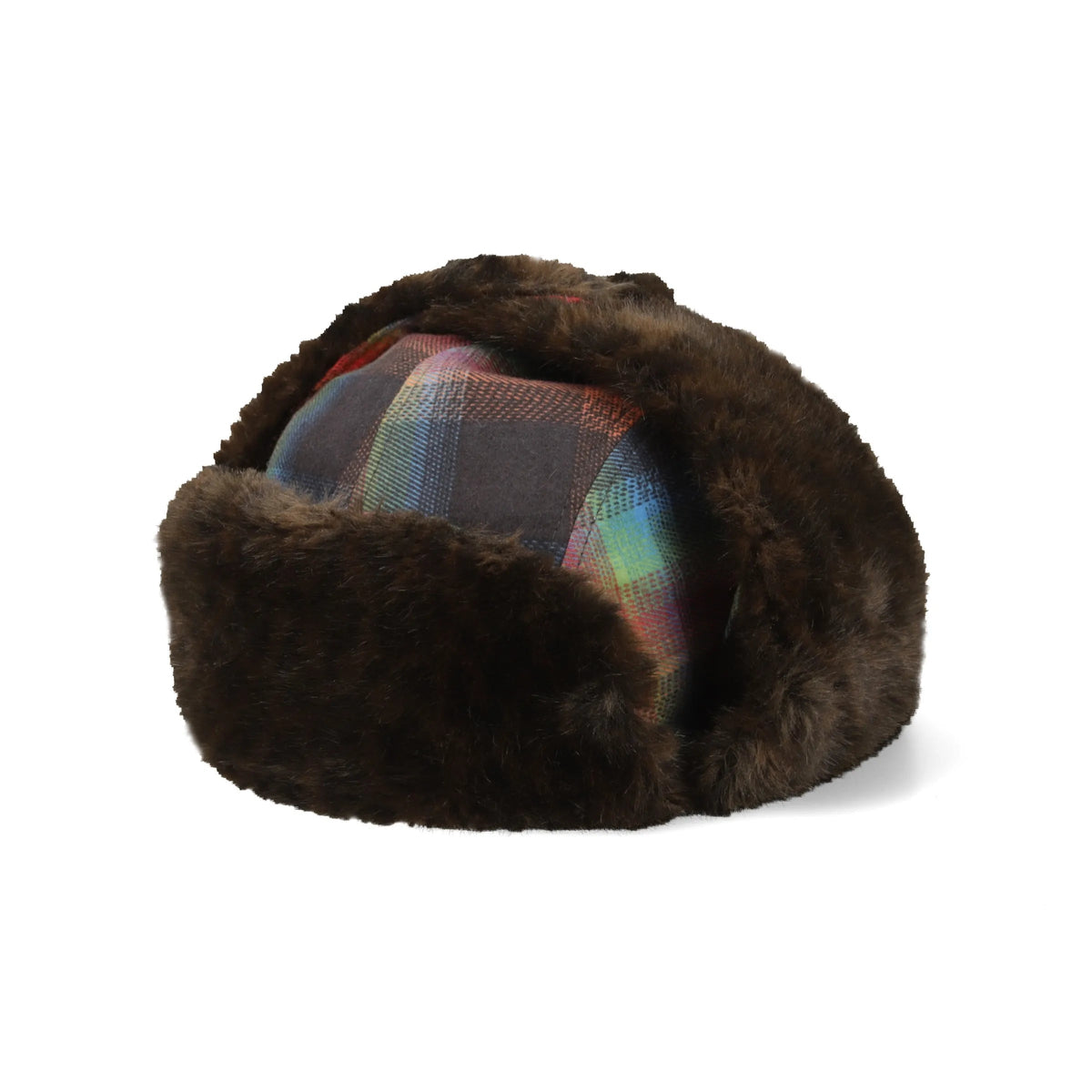 RAINBOW CHECK FLIGHT CAP