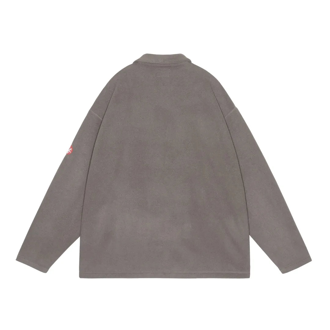 FLEECE SNAP SHIRT BROWN