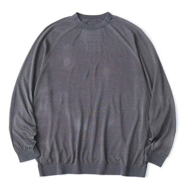 WASHABLE SILK L/S KNIT PULLOVER [2 COLORS]