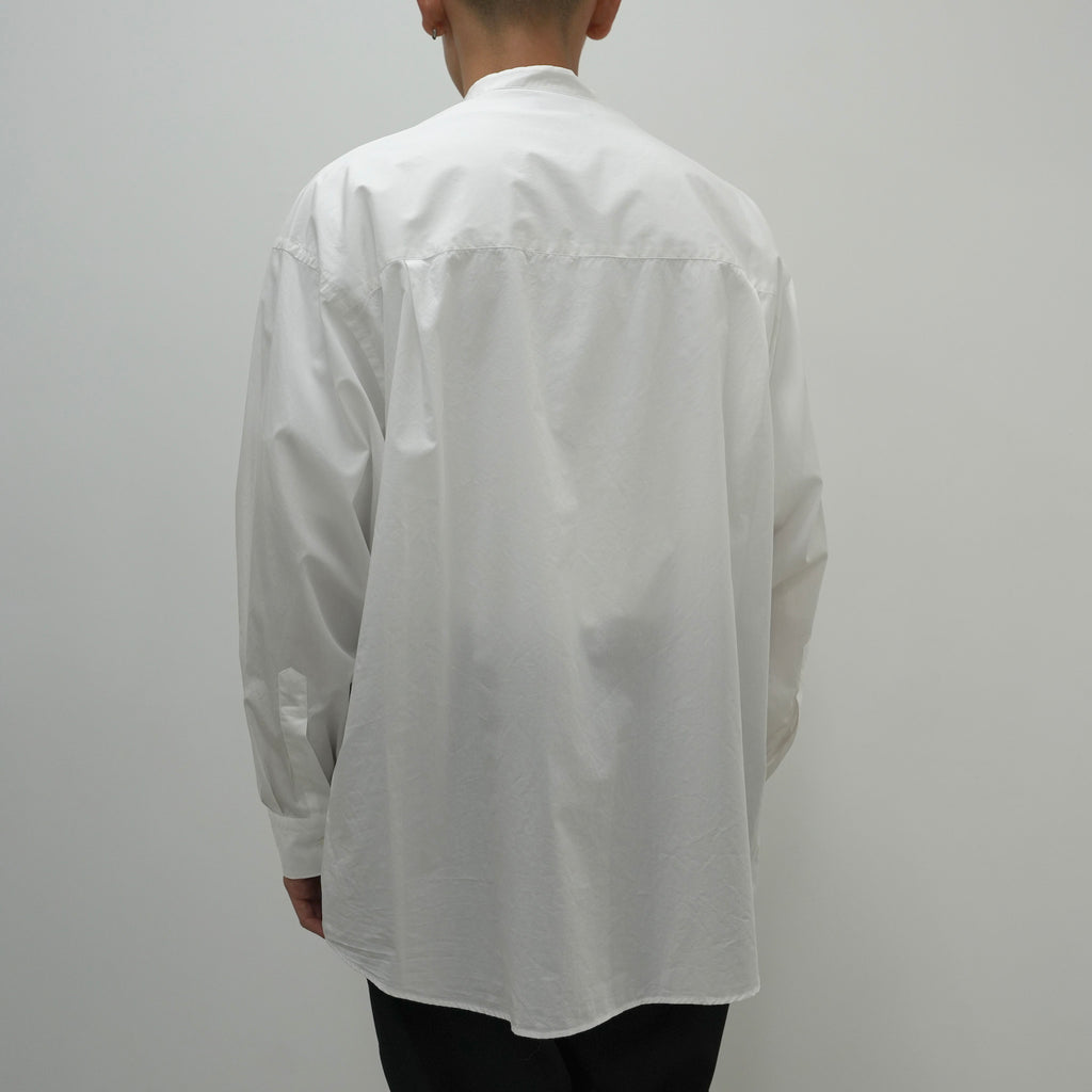 Broad L/S Oversized Band Collar Shirt [5 COLORS]