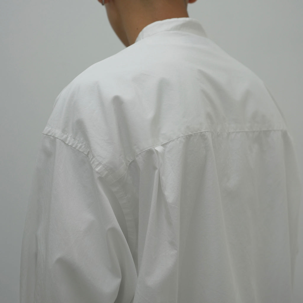 Broad L/S Oversized Band Collar Shirt [5 COLORS]