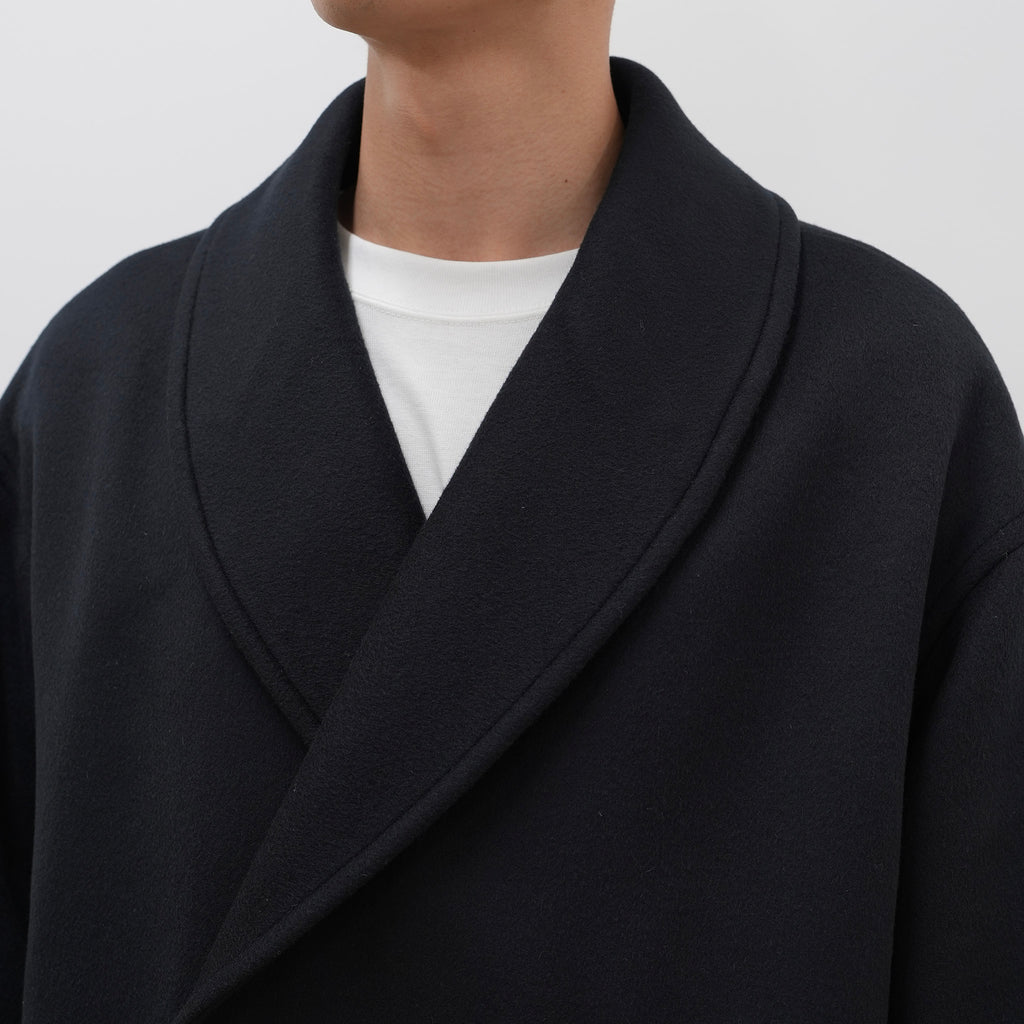 Light Melton Shawl Collar Coat