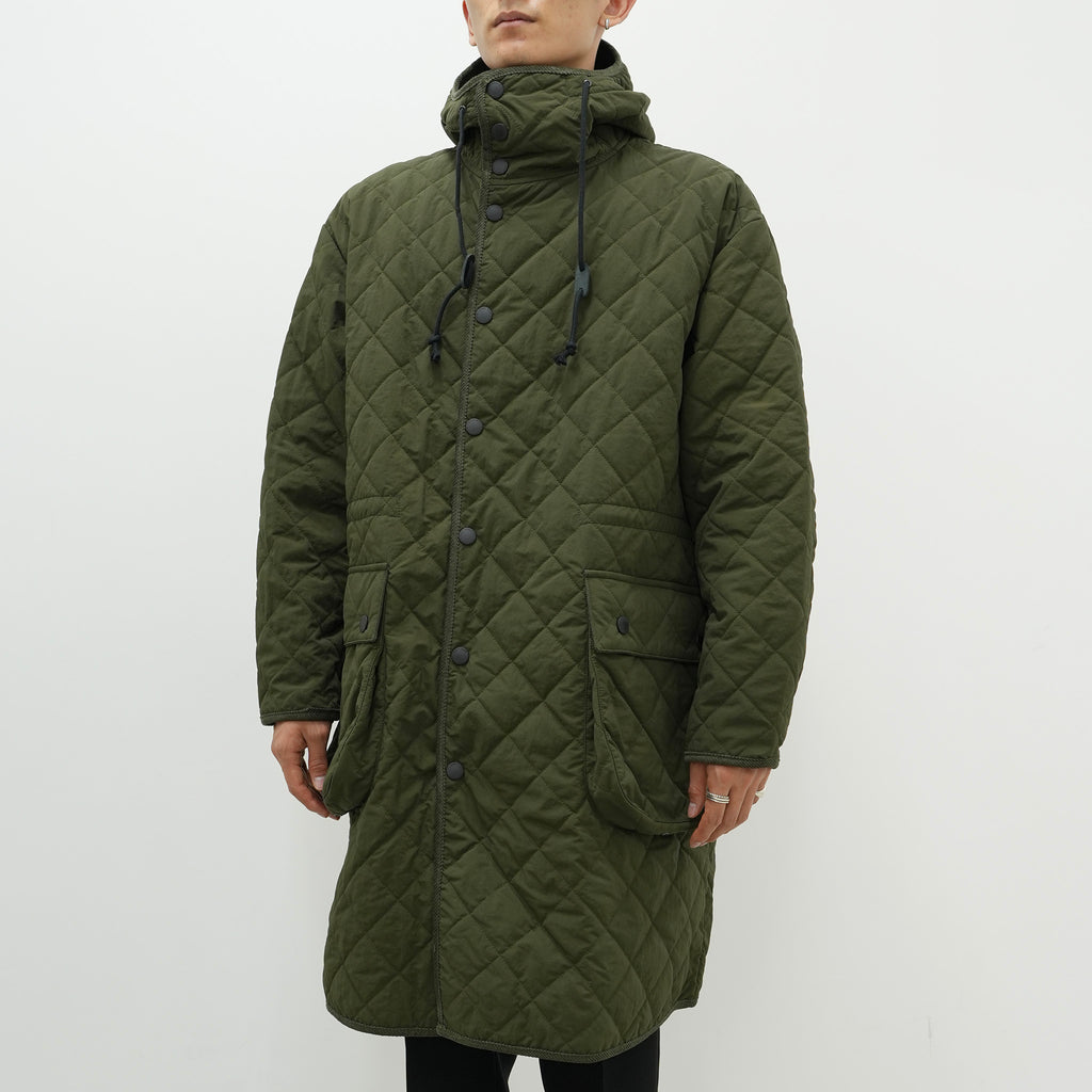 QUILTING HOODED COAT