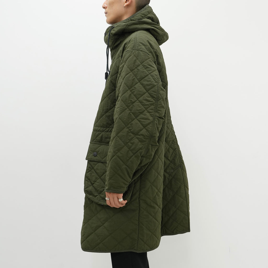 QUILTING HOODED COAT