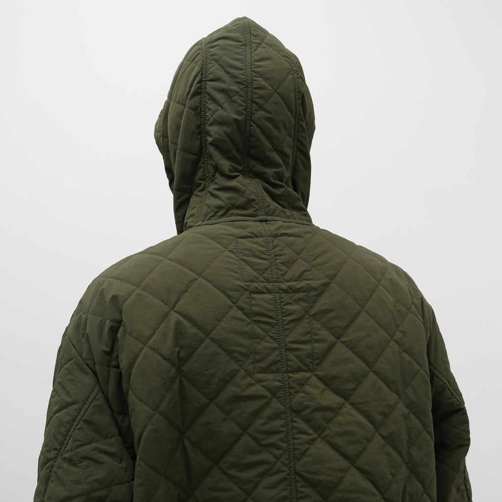 QUILTING HOODED COAT