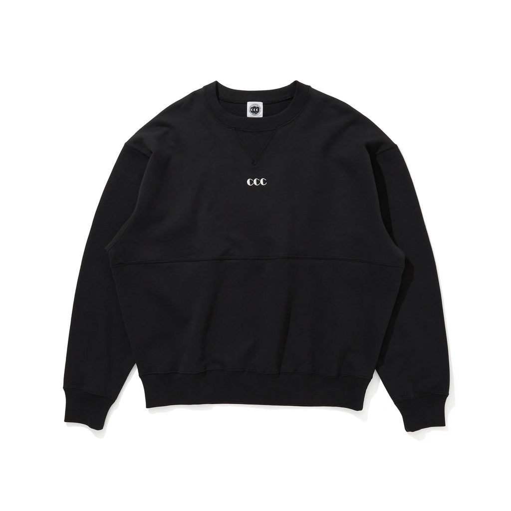 Embroidered Logo Switching Cotton Sweatshirt [2 COLORS]