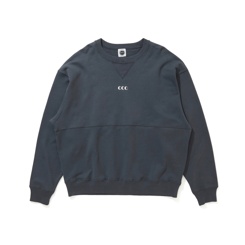 Embroidered Logo Switching Cotton Sweatshirt [2 COLORS]