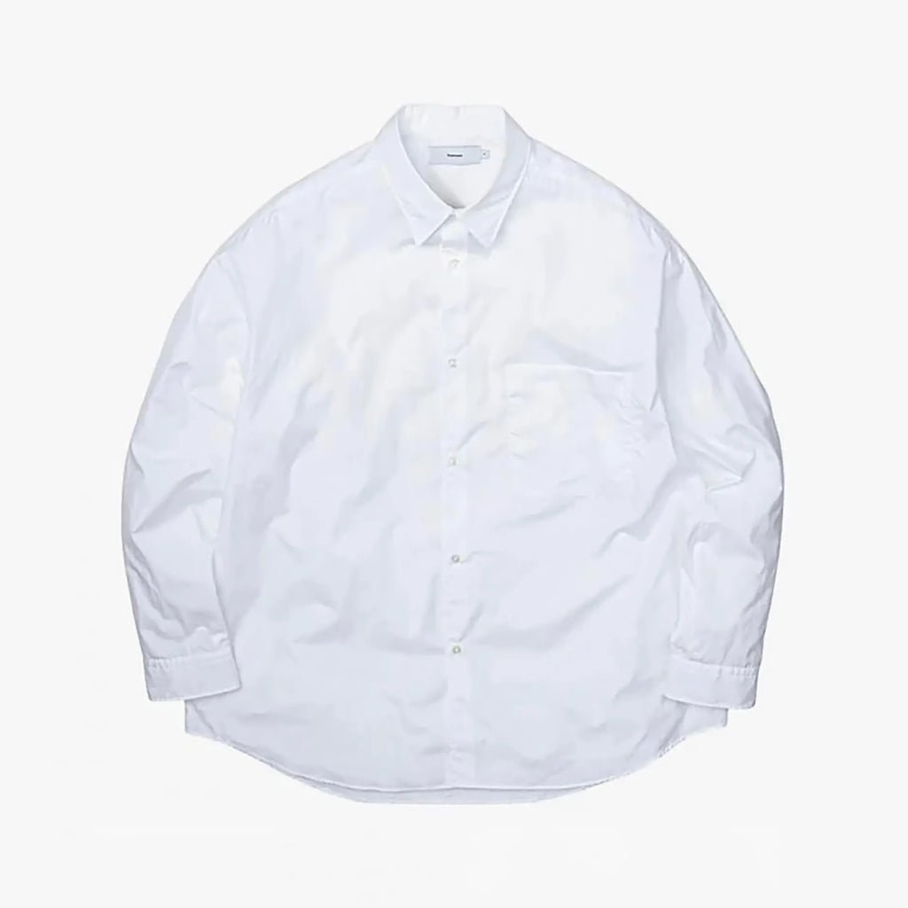 Broad L/S Oversized Band Collar Shirt [3 COLORS]