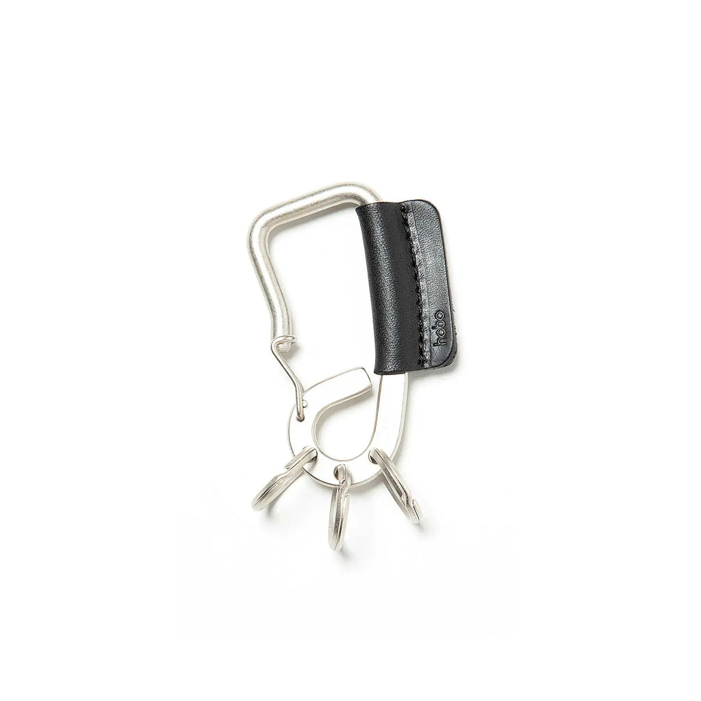CARABINER KEY RING with COW LEATHER [3 COLORS]