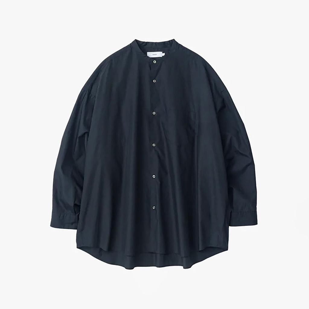 Broad L/S Oversized Band Collar Shirt [5 COLORS]