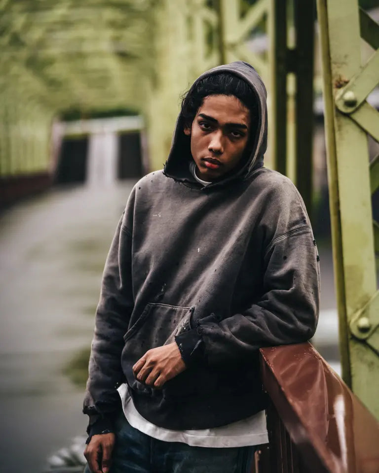 SM-HR1-0000-C56/BB_DBL FACE HOODIE/SAINT/BLACK