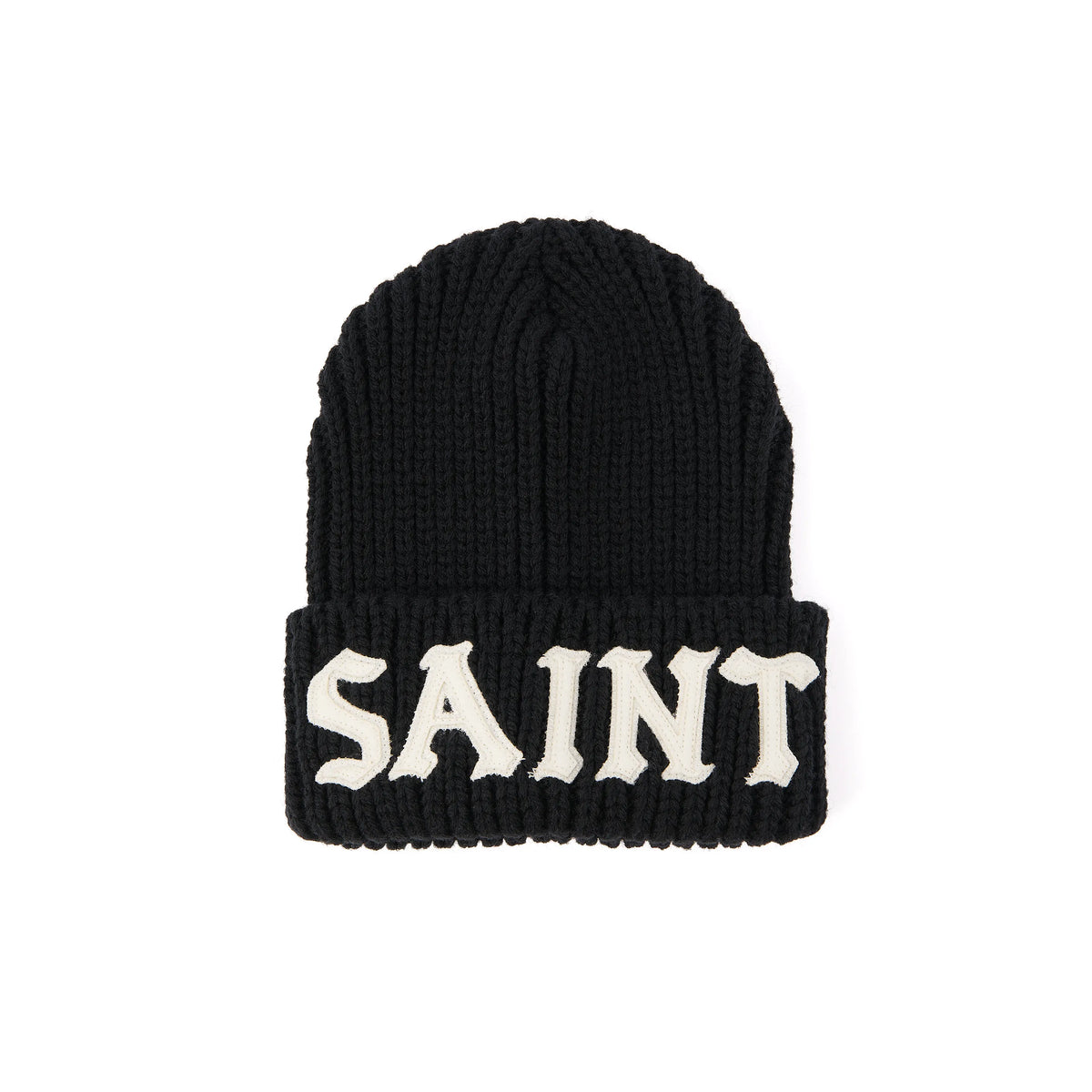 SAINT Mxxxxxxブラックニット帽商品写真