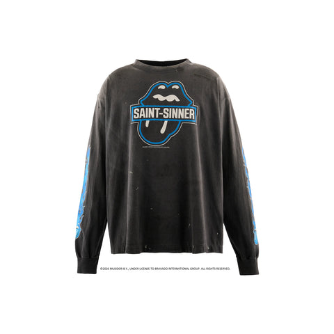 ACミラン × ローリングストーンズ Tシャツ サイズL ブラック ほぼ未使用 SAINT Mxxxxxx × The Rolling Stones(ローリングストーンズ) | ロンT