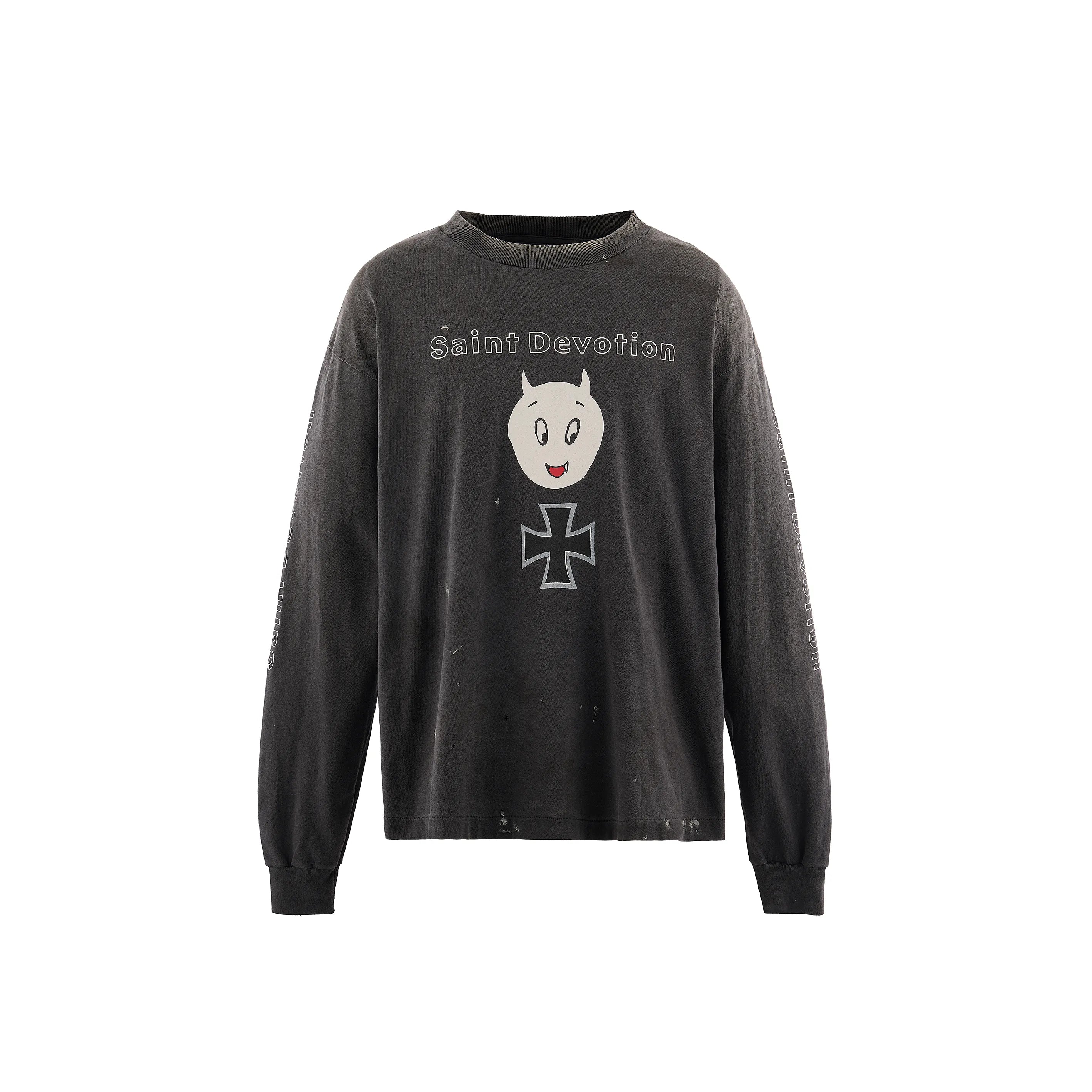 SM-MK8-0000-027/LS T-SHIRT/SAINT DEVOTION/BLK