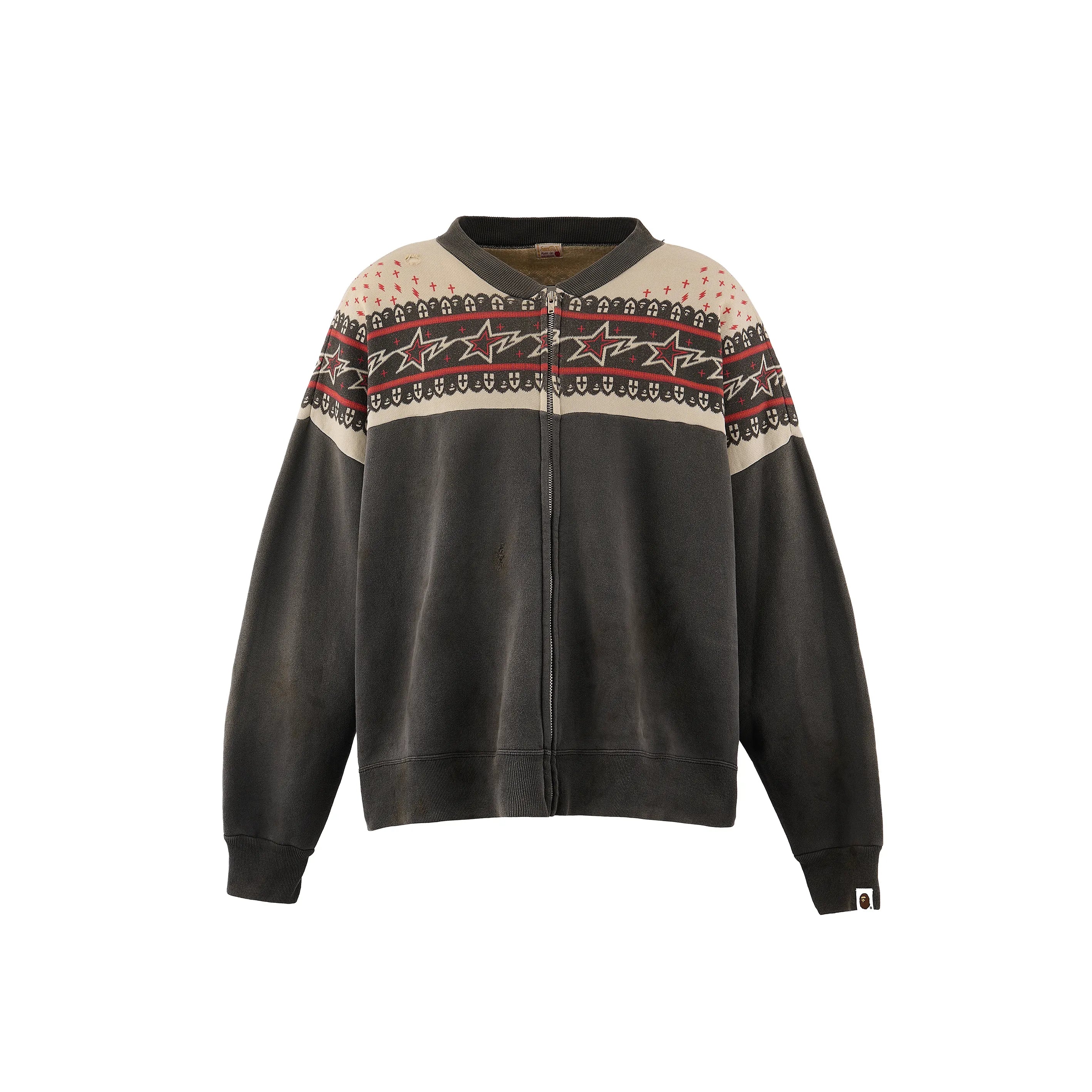 SM-MK8-0000-C52/BAPE_ZIP CARDIGAN//CHARCOAL
