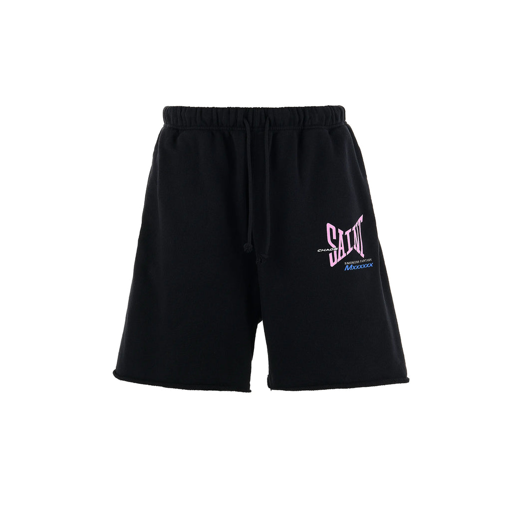 SM-HR8-0000-059/SWEAT SHORTS/RIBON SAINT/BLK