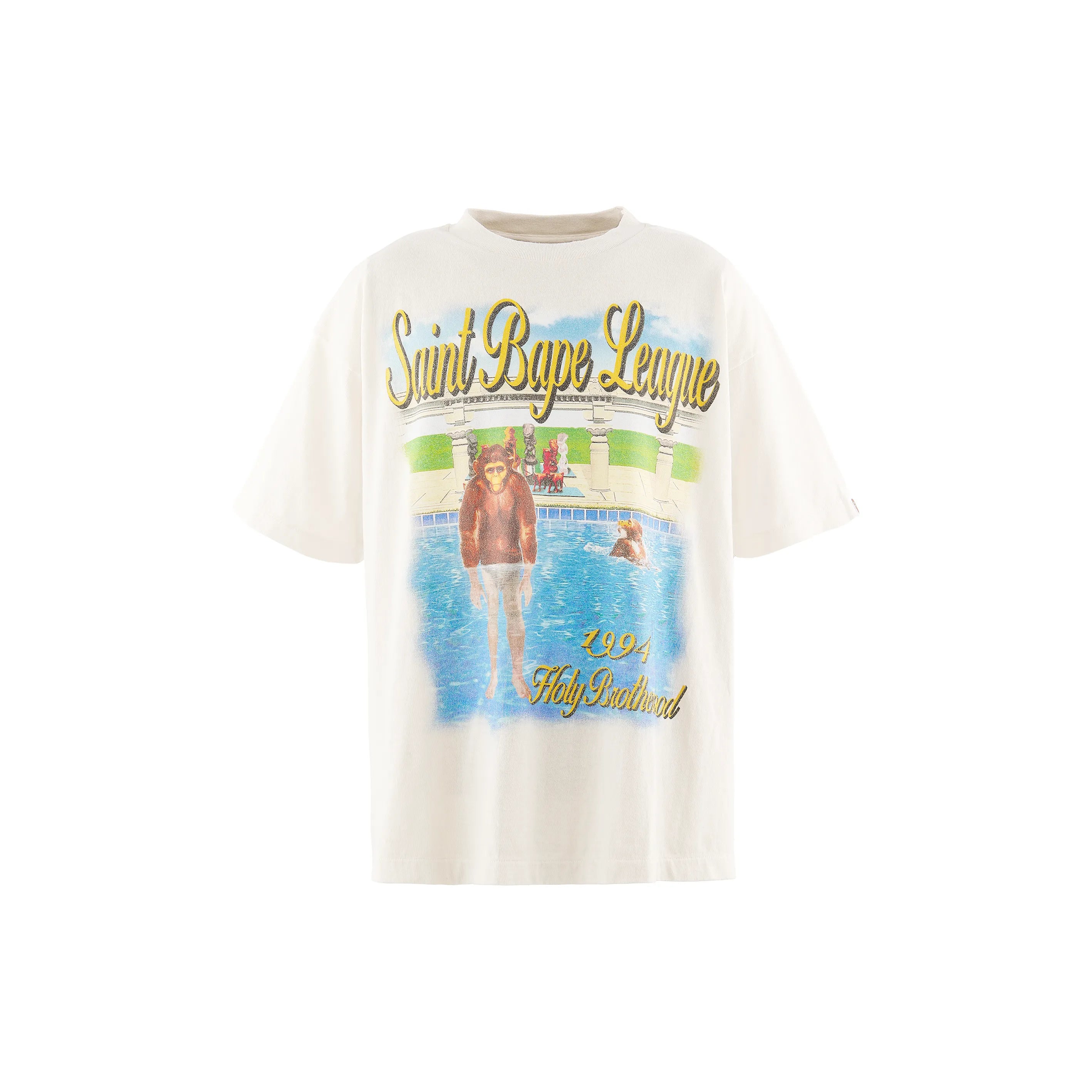 SM-MK1-0000-C35/BAPE_SS T-SHIRT/POOL/WHITE